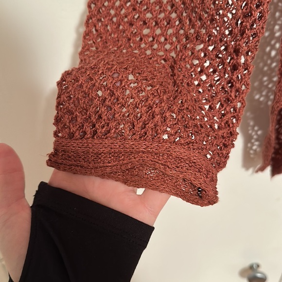 Banana Republic Heritage Orange Crochet Linen Cover-up Topper - Picture 6 of 9